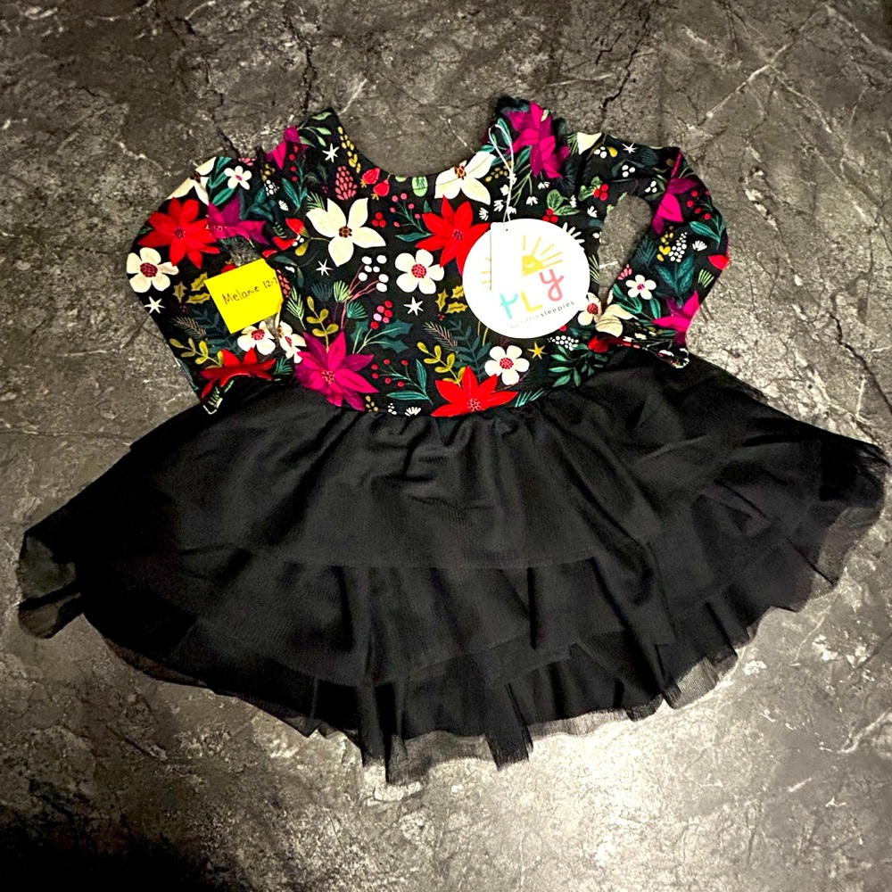 Little Sleepies tutu skirt Christmas dress